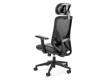 Scaun ergonomic operational HIT PIELE ECO FN021H-3-BST