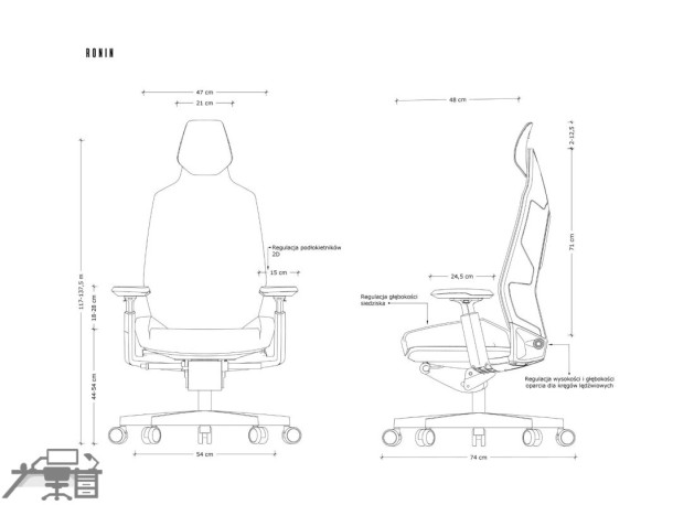 Scaun ergonomic operational RONIN 1286